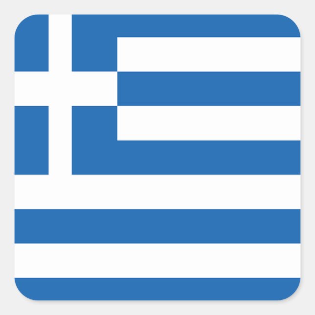 Flag of Greece Square Sticker (Front)