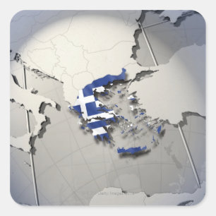 Flag of Greece Square Sticker