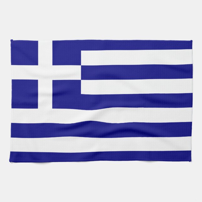 Flag of Greece Tea Towel (Horizontal)
