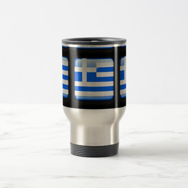Flag of Greece Travel Mug (Center)