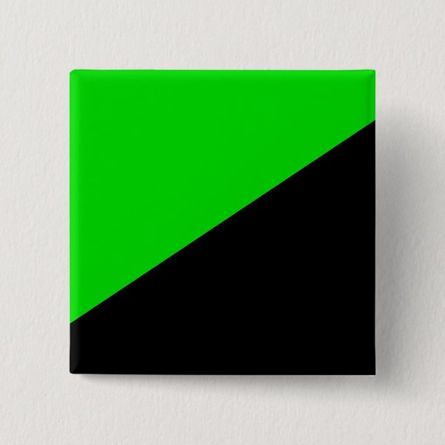 Flag of Green Anarchism 15 Cm Square Badge (Front)