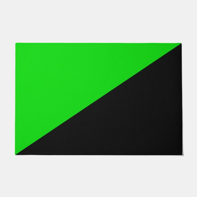 Flag of Green Anarchism Doormat (Front)