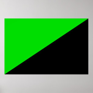 Flag of Green Anarchism Poster