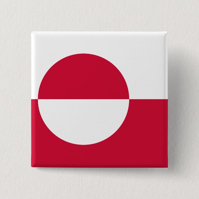 Flag of Greenland 15 Cm Square Badge (Front)