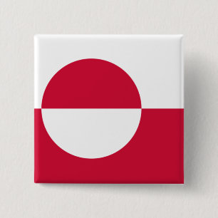 Flag of Greenland 15 Cm Square Badge