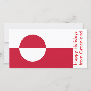Flag of Greenland, Happy Holidays from Greenland Holiday Card