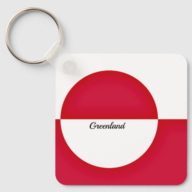 Flag of Greenland Key Ring (Front)