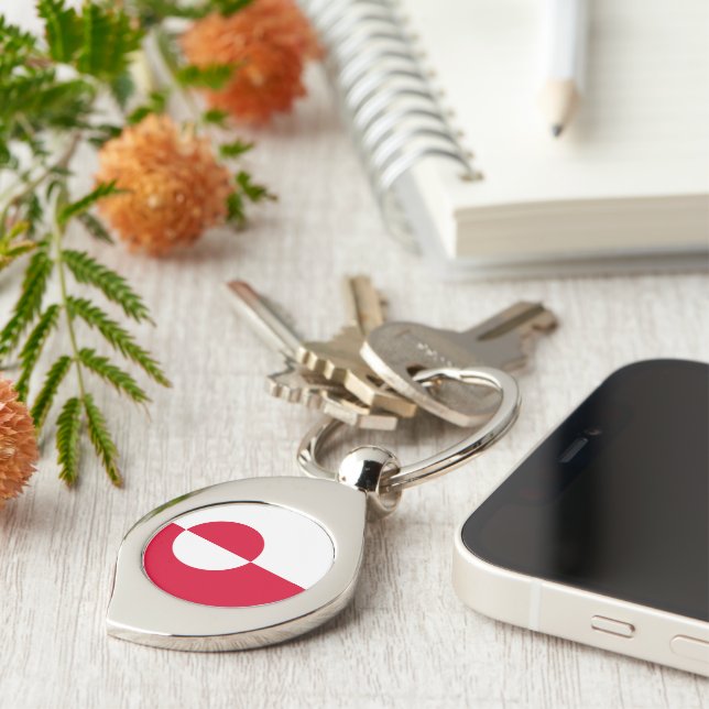 Flag of Greenland Key Ring (Side)