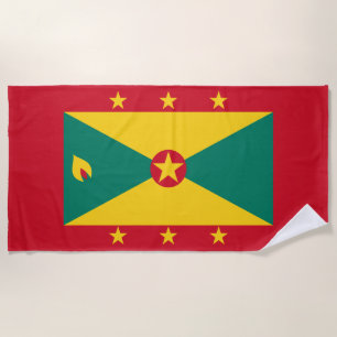 Flag of Grenada Beach Towel
