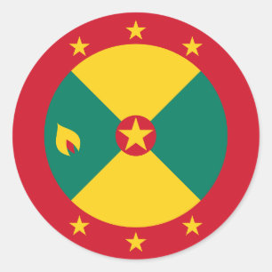 Flag of Grenada Classic Round Sticker