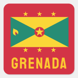Flag of Grenada Square Sticker