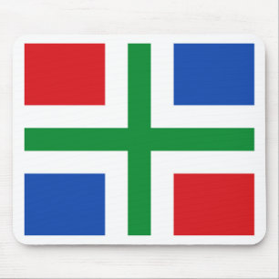 Flag of Groningen (province) Mouse Mat