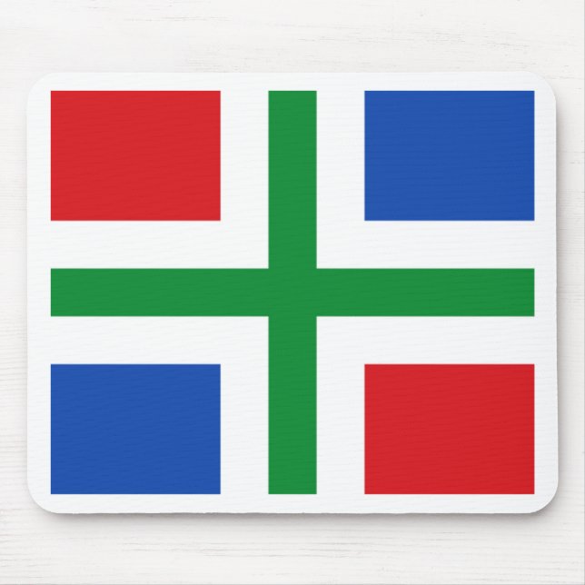 Flag of Groningen (province) Mouse Mat (Front)