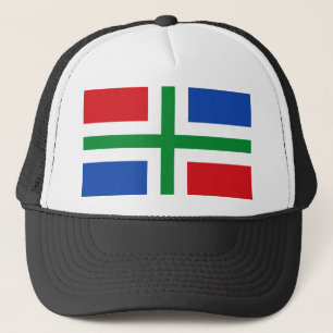 Flag of Groningen (province) Trucker Hat