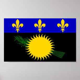 Flag of Guadeloupe Poster