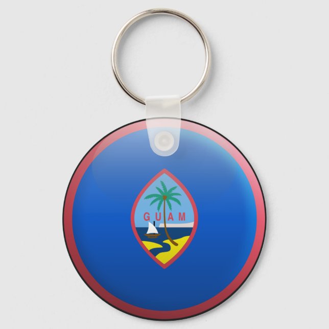 Flag of Guam Key Ring (Front)