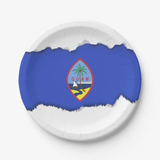 Flag of Guam Paper Plate (Front)