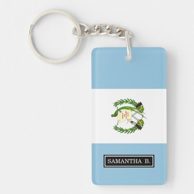 Flag of Guatamala Key Ring (Front)