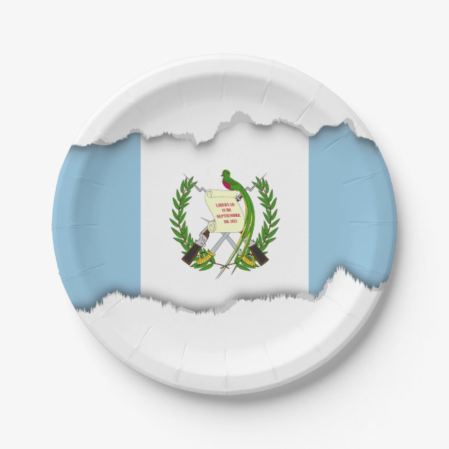 Flag of Guatamala Paper Plate (Front)