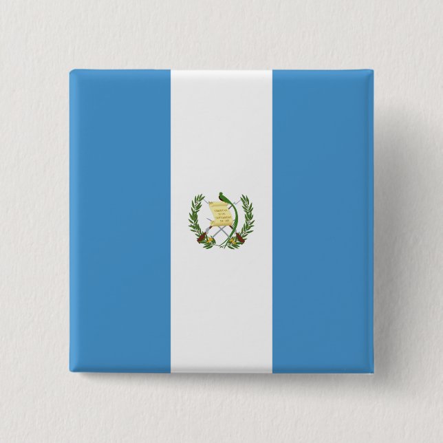 Flag of Guatemala 15 Cm Square Badge (Front)