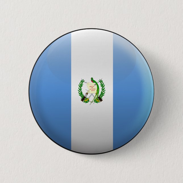 Flag of Guatemala 6 Cm Round Badge (Front)