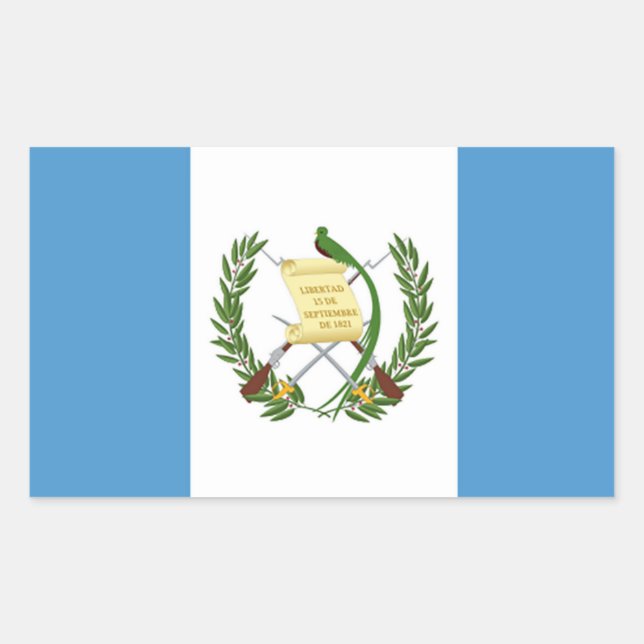 Flag of Guatemala - Central American Rectangular Sticker (Front)