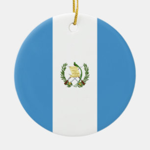 Flag of Guatemala Ceramic Tree Decoration