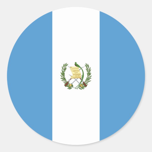Flag of Guatemala Classic Round Sticker (Front)