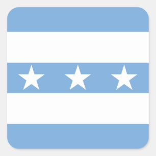 Flag of Guayaquil, Ecuador Square Sticker