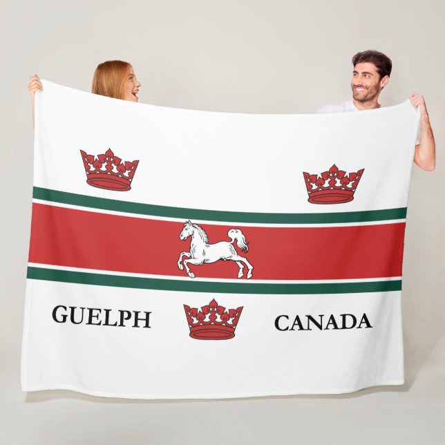 Flag of Guelph (Ontario, Canada) Fleece Blanket (In Situ)