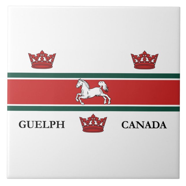 Flag of Guelph (Ontario, Canada) Tile (Front)