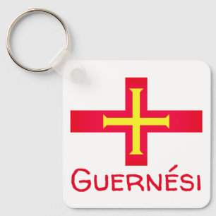Flag of Guernési Key Ring