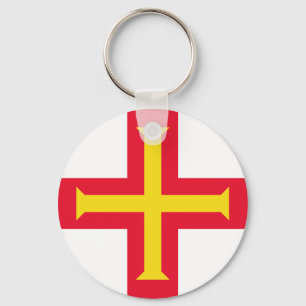 Flag of Guernsey Key Ring