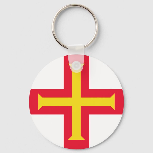 Flag of Guernsey Key Ring (Front)