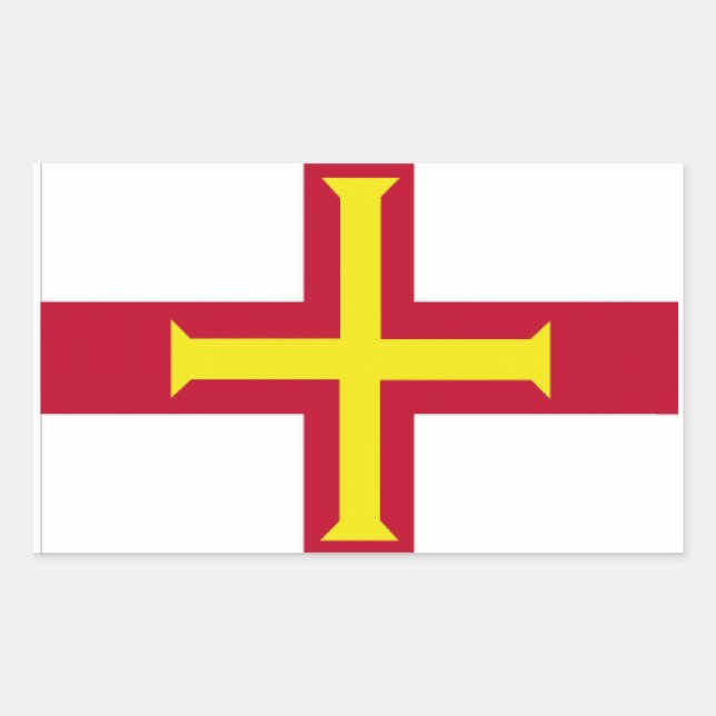 Flag of Guernsey Rectangular Sticker (Front)