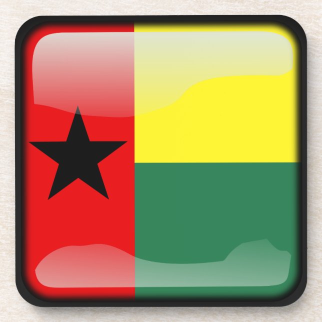 Flag of Guinea-Bissau Coaster (Front)