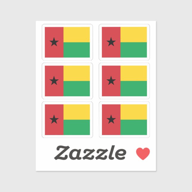 Flag of Guinea-Bissau Collection pack of 6 (Sheet)