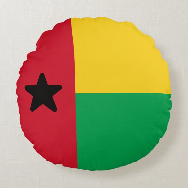 Flag of Guinea-Bissau Round Cushion (Front)