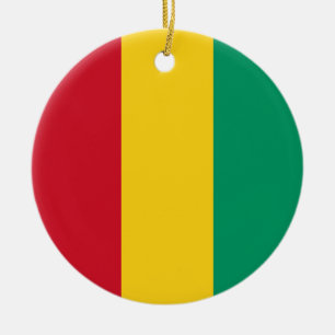 Flag of Guinea Ceramic Tree Decoration