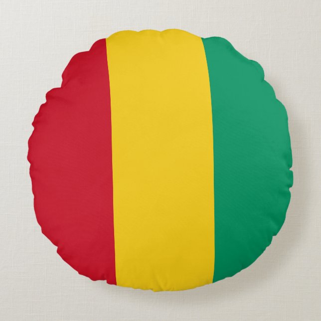 Flag of Guinea Round Cushion (Front)