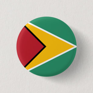 Flag of Guyana 3 Cm Round Badge