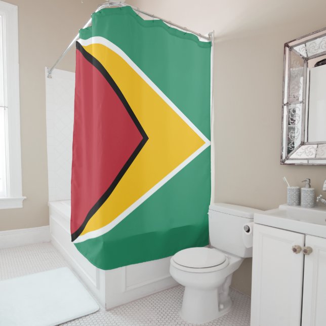 Flag of Guyana Shower Curtain (In Situ)