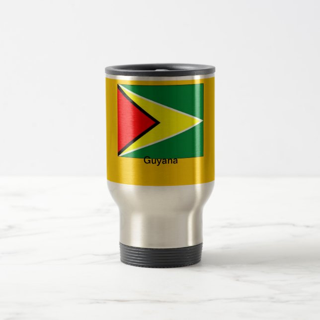 Flag of Guyana Travel Mug (Center)