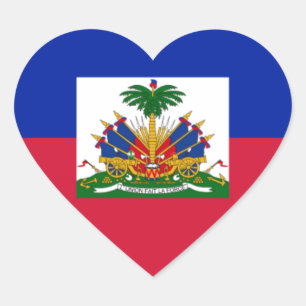 Flag of Haiti Heart Sticker