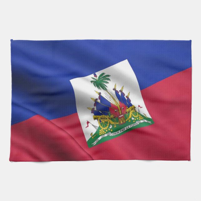 FLAG OF HAITI TEA TOWEL (Horizontal)