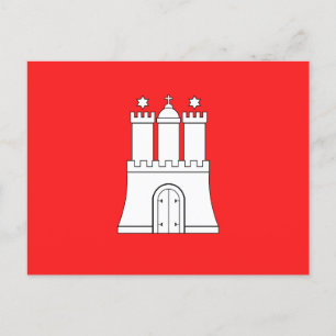 Flag of Hamburg Invitation Postcard