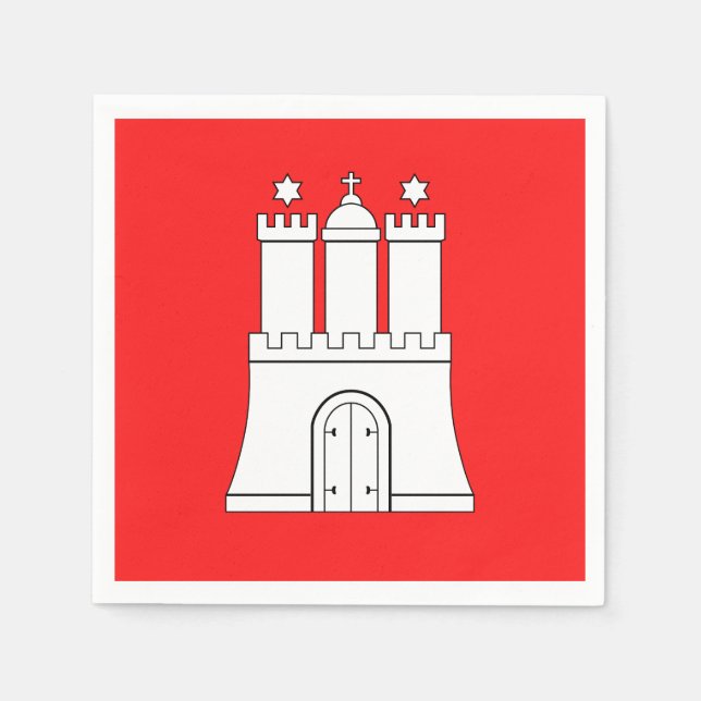 Flag of Hamburg Paper Napkins (Front)