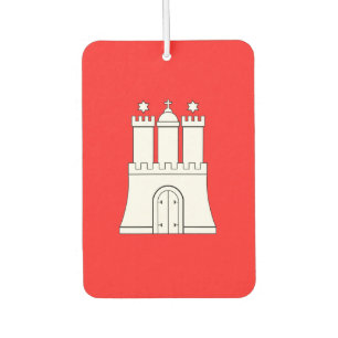 Flag of Hamburg Postcard Car Air Freshener