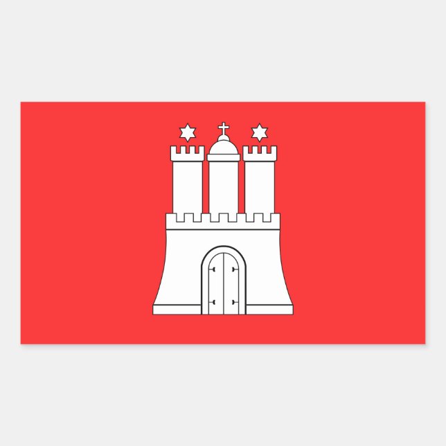 Flag of Hamburg Rectangular Sticker (Front)