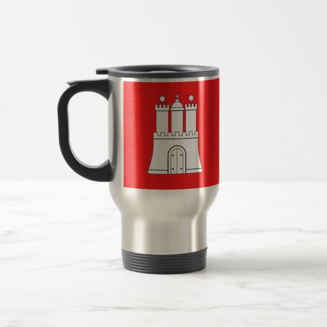 Flag of Hamburg Travel Mug (Left)